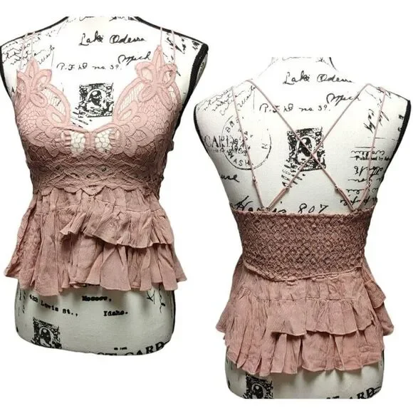 Free People Adella Cami in Mauve Sz XS - Picture 2 of 5